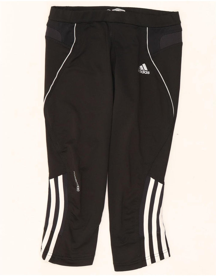 Adidas Dame Capri Leggings UK 10 Small Black Polyester