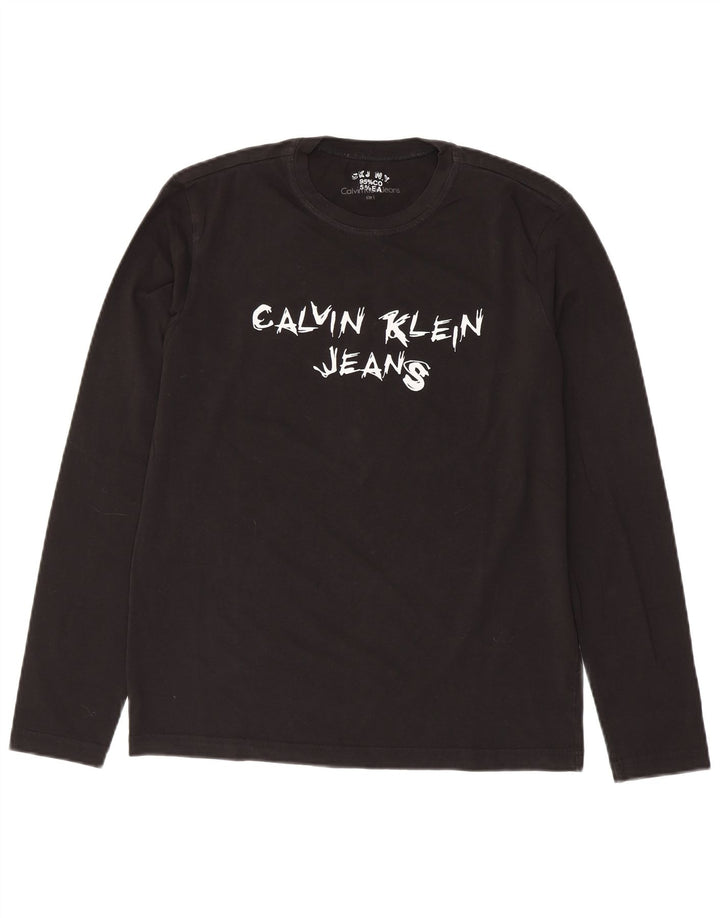 Calvin Klein Jeans Herre Grafisk Top Langærmet Stor Sort Bomuld