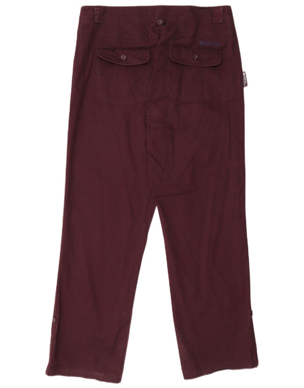 Mountain Warehouse Dame Casual Trousers UK 14 Large W32 L30 Burgundy