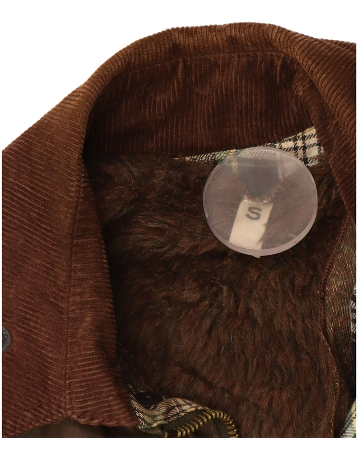 Vintage Herre Loose Fit vokset bomuldsjakke UK 36 Small Khaki Polyester