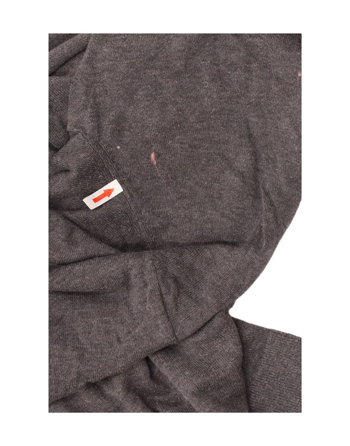 Tommy Hilfiger Herre sweater med lynlåshals mellemgrå Flecked Bomuld