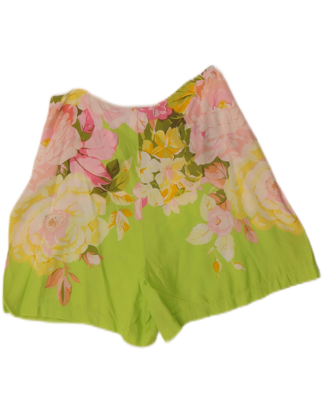 OCEANO Casual Shorts til kvinder IT 44 Medium W28 Grøn blomsterviscose