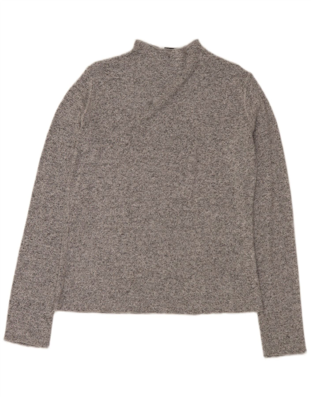 Zara Dame Turtle Neck Jumper Sweater UK 16 Large Grey Flecked