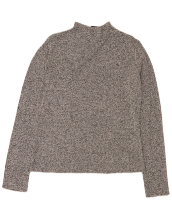 Zara Dame Turtle Neck Jumper Sweater UK 16 Large Grey Flecked