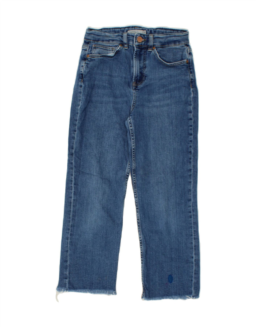 OASIS Womens Straight Jeans UK 8 Small W26 L22 Blue Cotton Vintage Oasis and Second-Hand Oasis from Messina Hembry 