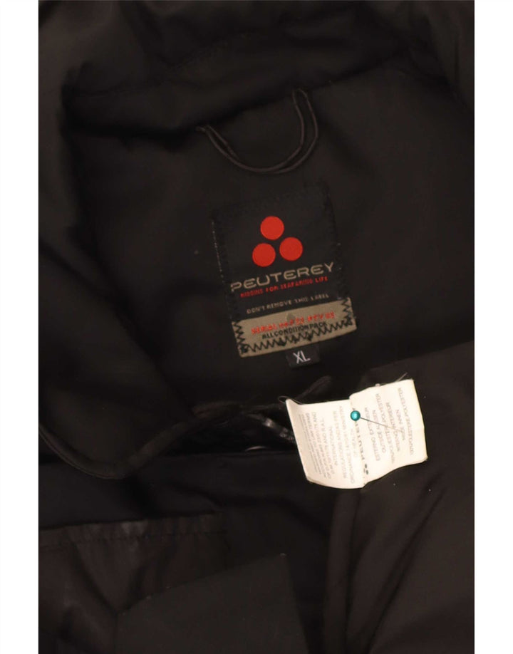 PEUTEREY Herre Windbreaker Jacket UK 42 XL Sort Polyester