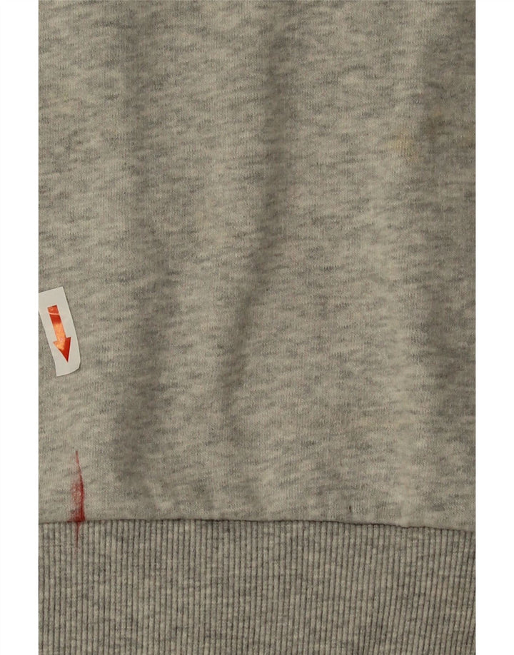 Superdry Dame Oversized Sweatshirt Jumper UK 16 Stor Grå Bomuld