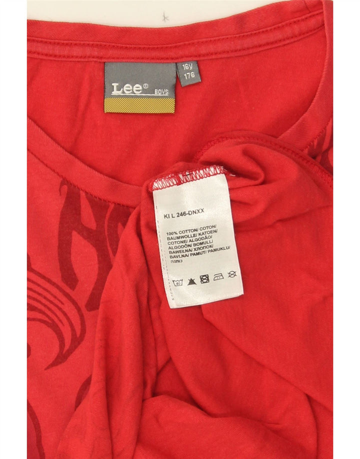 Lee Boys Grafisk Vest Top 15-16 År Rød Bomuld