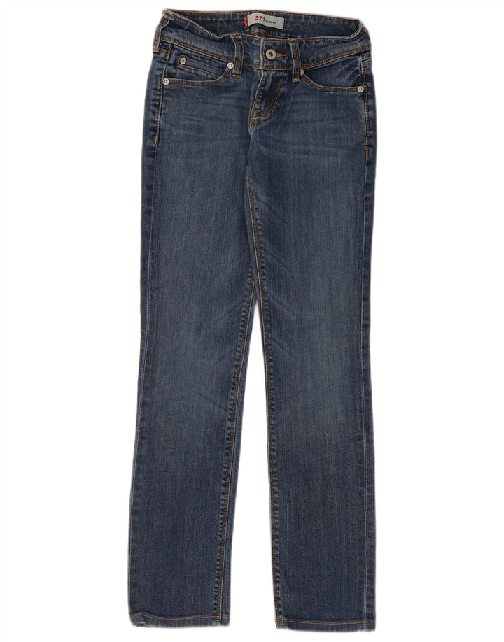 Levi's Dame 571 Slim Jeans W26 L29 Blå
