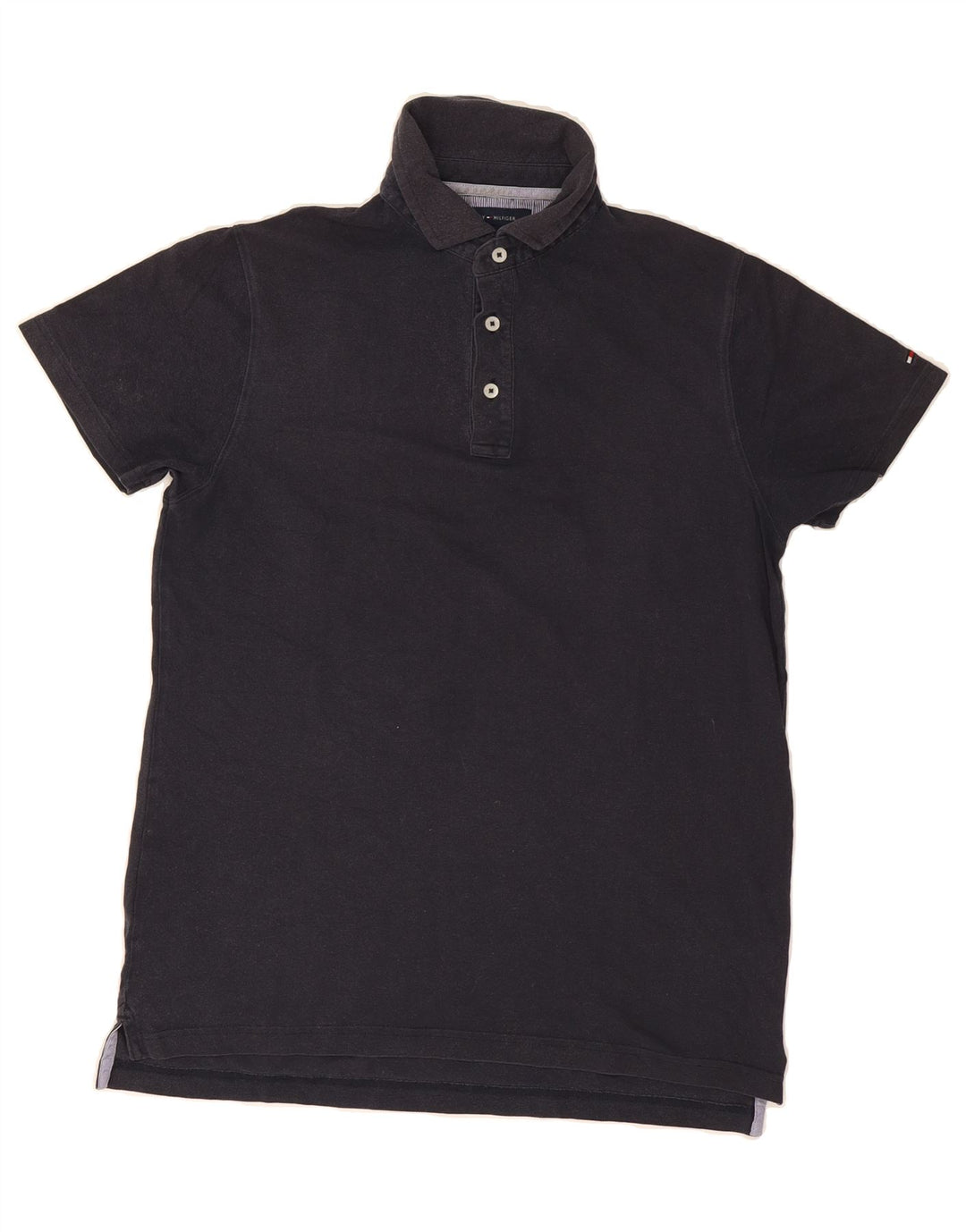 TOMMY HILFIGER Mens Slim Polo Shirt Medium Navy Blue Cotton Vintage Tommy Hilfiger and Second-Hand Tommy Hilfiger from Messina Hembry 