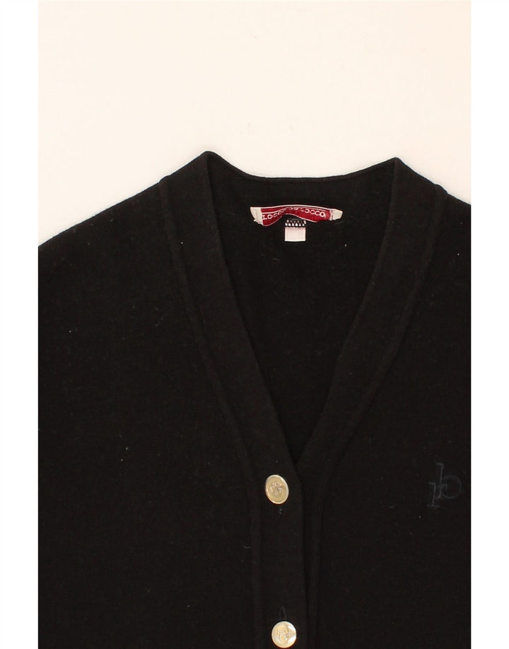 ROCCOBAROCCO Womens Longline Cardigan Sweater US 10 Large Black Vintage Roccobarocco and Second-Hand Roccobarocco from Messina Hembry 
