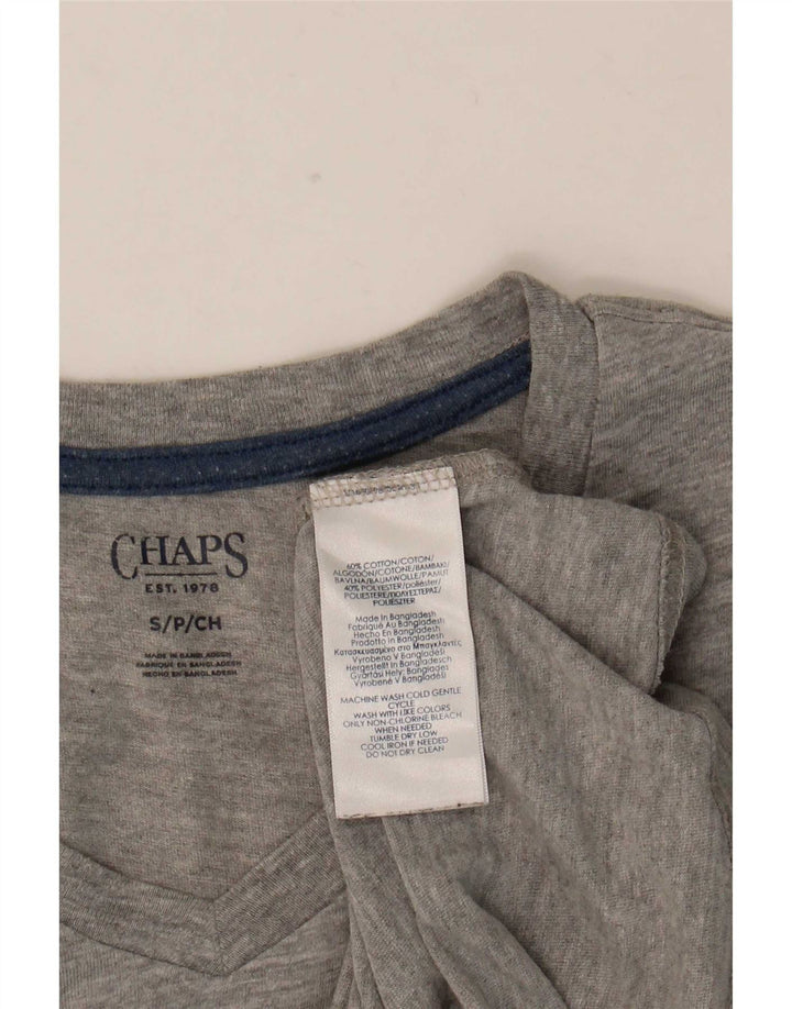 Chaps Dame T-Shirt Top UK 10 Small Grey Flecked Bomuld
