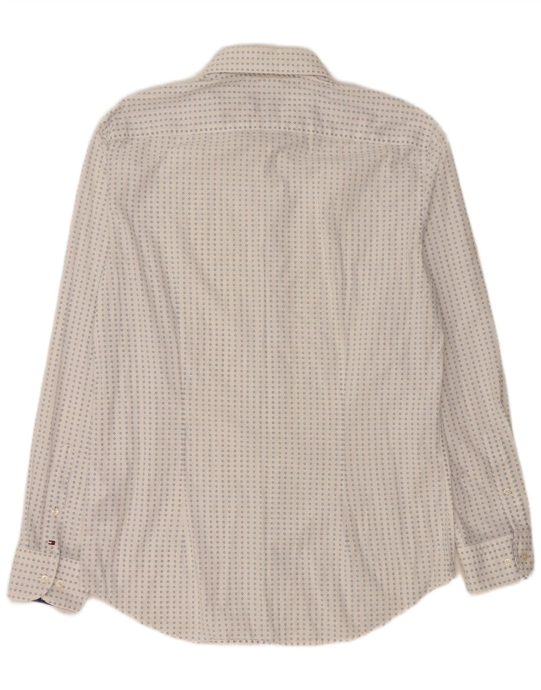TOMMY HILFIGER Mens Tailored Shirt Size 42 16 1/2 Large White Geometric