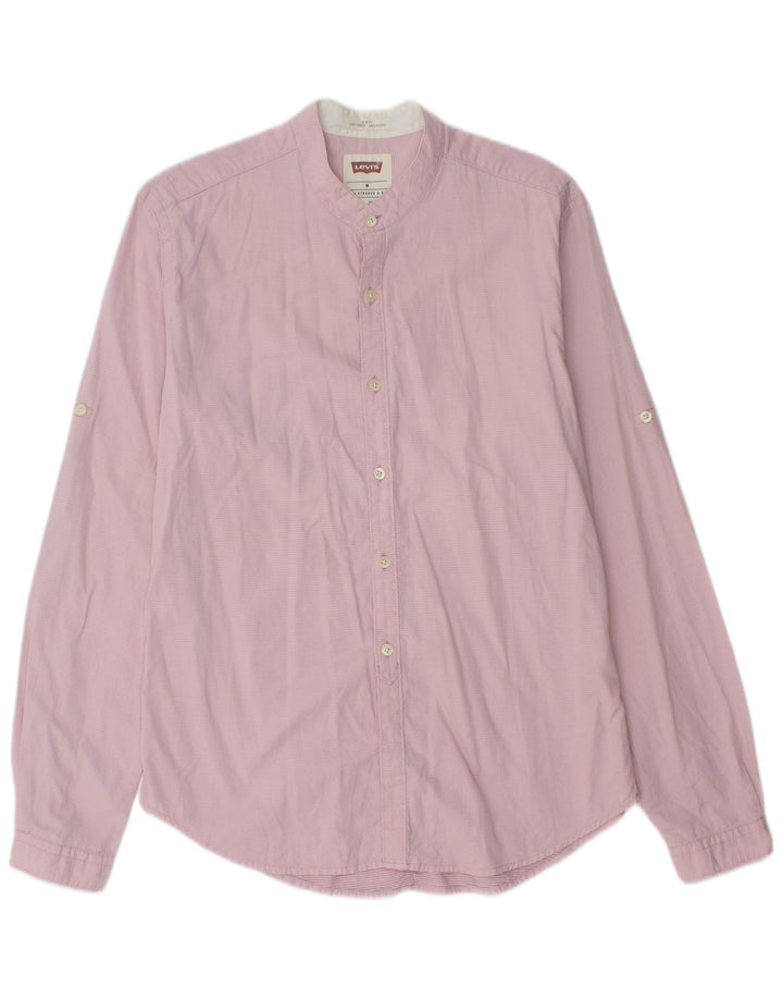 Levi's Herre Slim Fit skjorte Medium Pink plettet bomuld