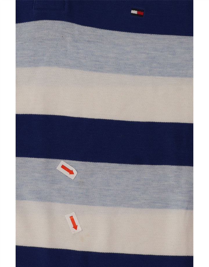 TOMMY HILFIGER Poloshirt til mænd mellemblå stribet bomuld