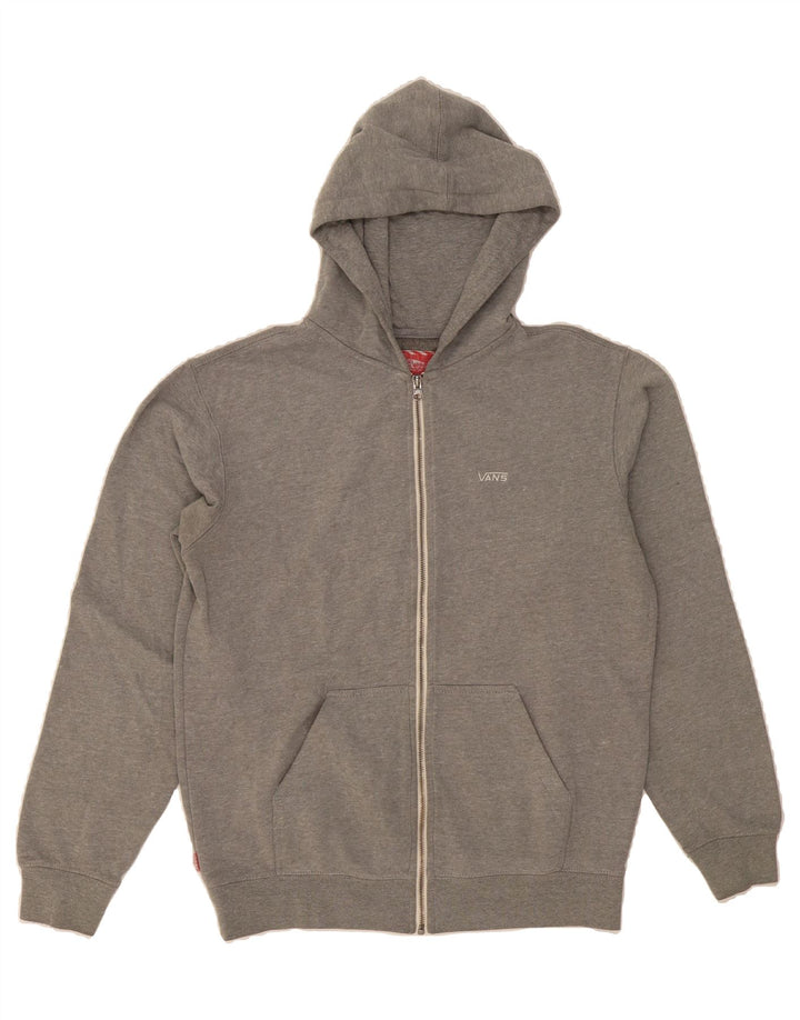 VANS Mens Zip Hoodie Sweater Small Grey Cotton Vintage Vans and Second-Hand Vans from Messina Hembry 