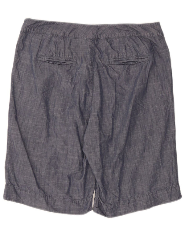 Dockers Womens Curvy Mid Rise Casual Shorts US 10 Large W34 Blue Flecked