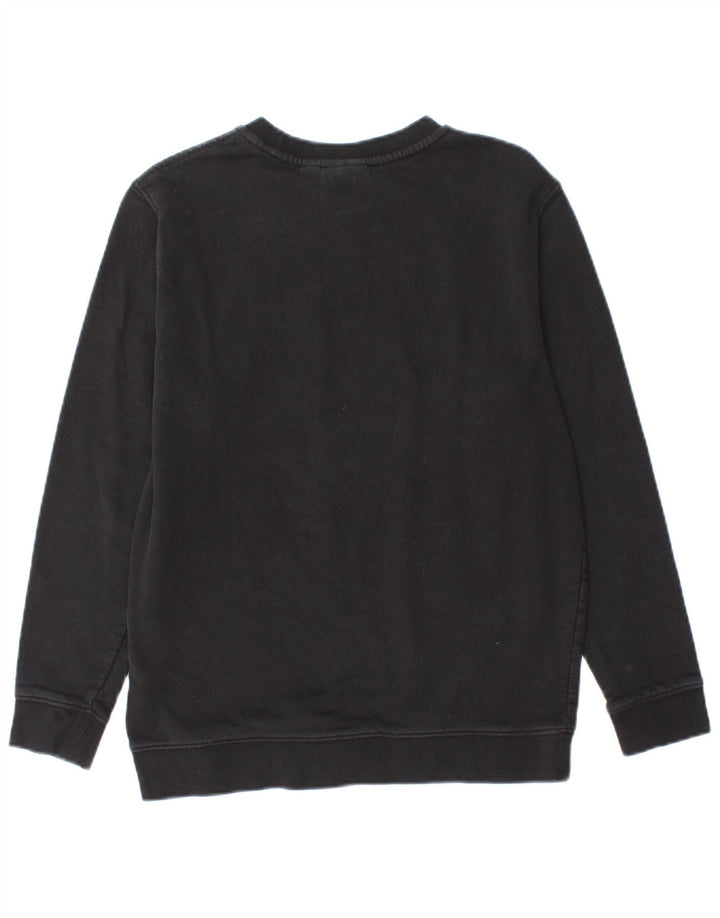 VANS Dame Grafisk Sweatshirt Jumper UK 14 Stor sort bomuld