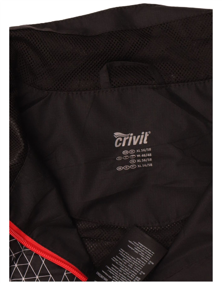Crivit Regnjakke til mænd UK 46/48 XL Sort Geometrisk Polyester