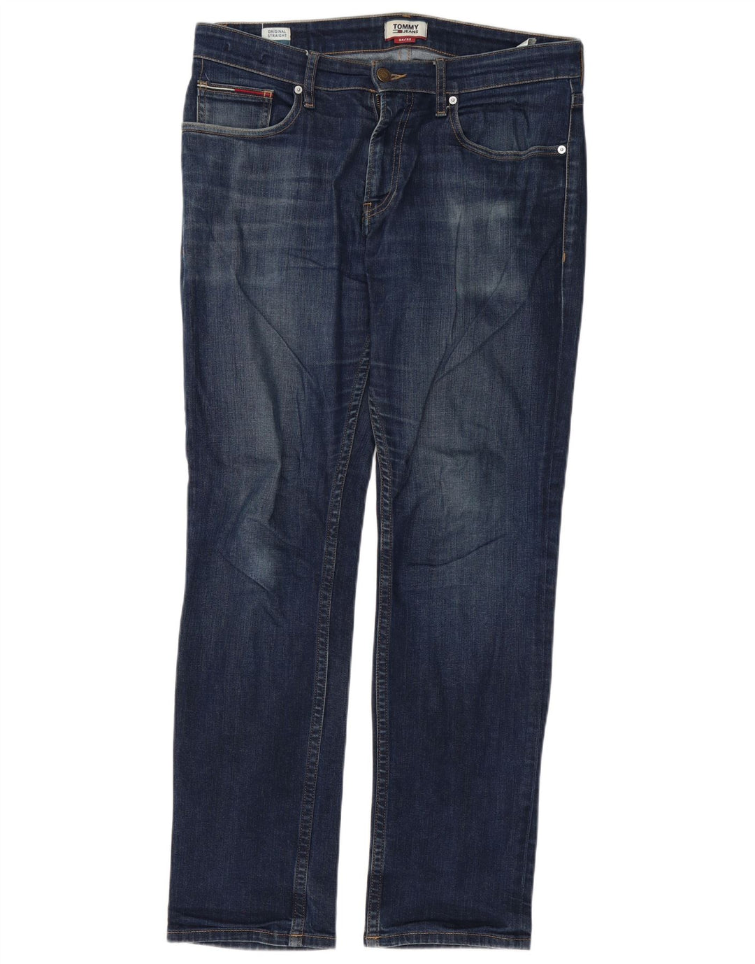 Tommy Hilfiger Straight Jeans til mænd W34 L32 Blå Bomuld