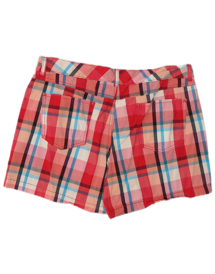 LEE Womens Natural Fit Casual Shorts US 16 2XL W38 Rød ternet bomuld