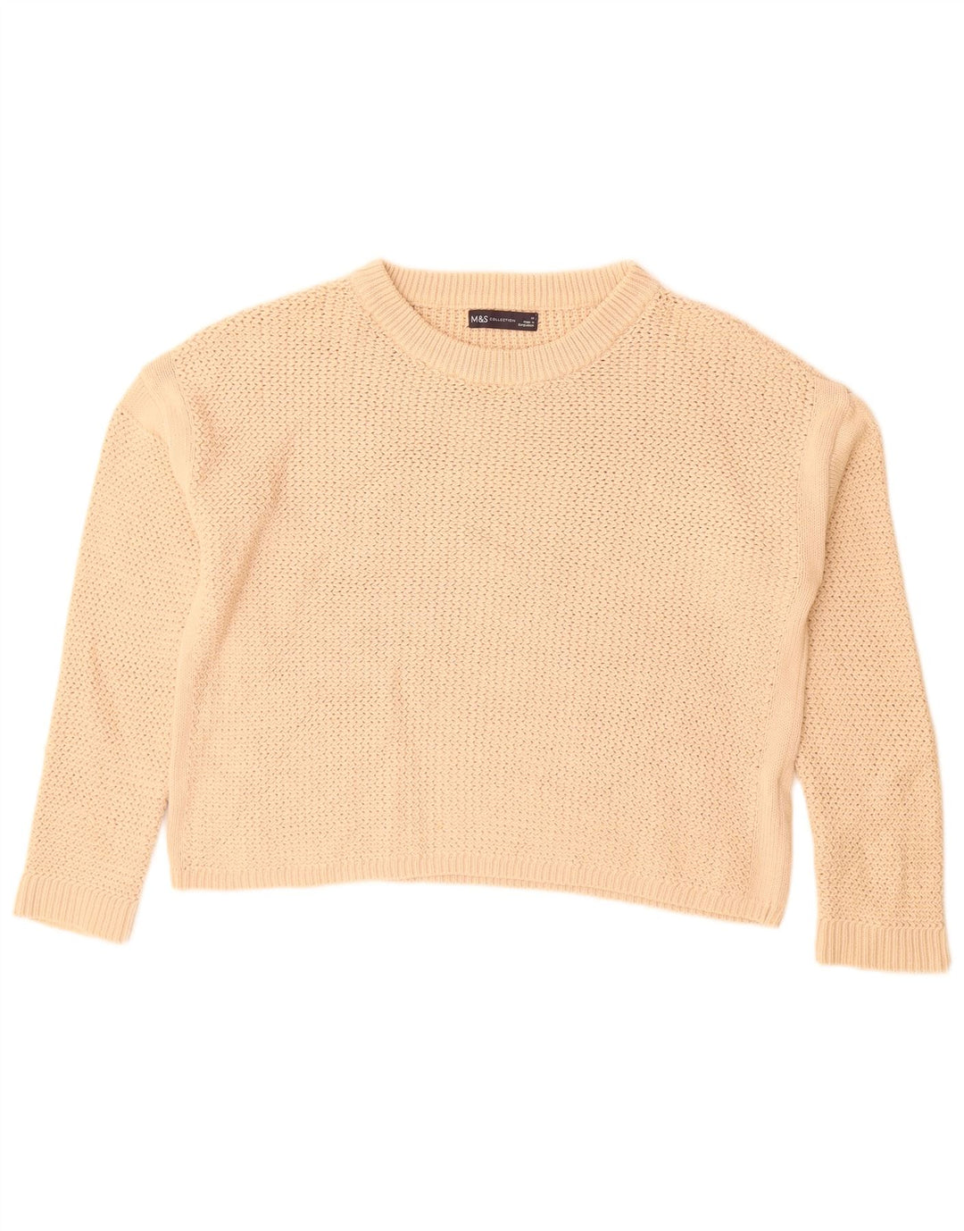 Marks & Spencer Dame sweater med rund hals DK 14 Medium Beige