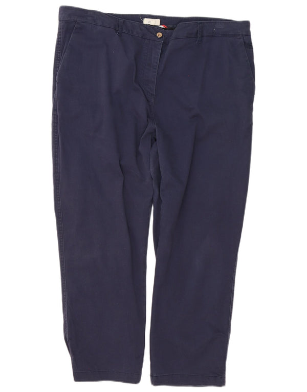 Joules Lige Chinobukser til kvinder UK 18 XL W38 L25 Marineblå Bomuld