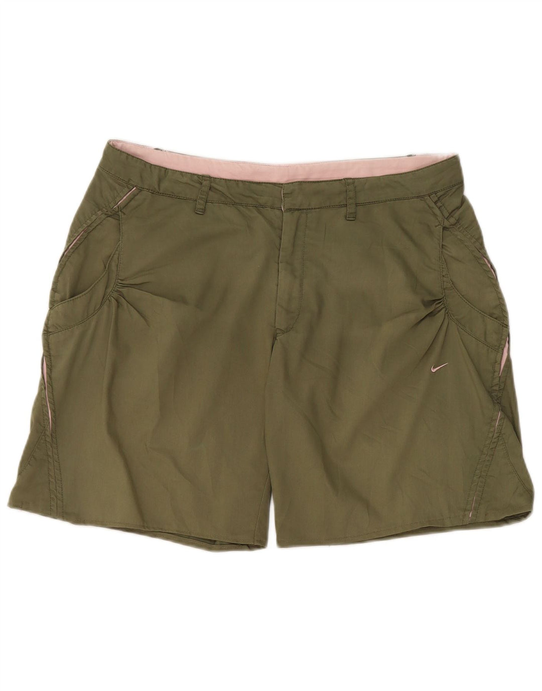 Nike Chino Shorts til kvinder UK 12 Medium W32 Khaki Bomuld