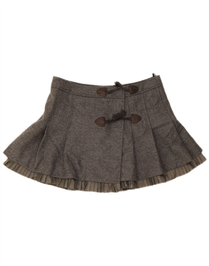 Valentino Kvinders Mini Wrap Nederdel Medium W30 Grå Virgin Wool