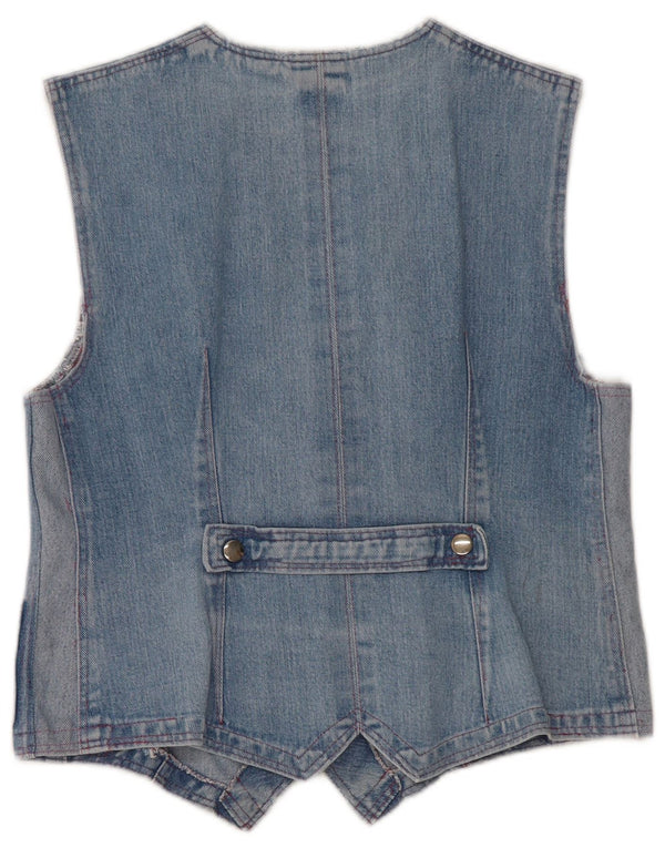 Vintage Dame denim vest UK 14 Medium Blue