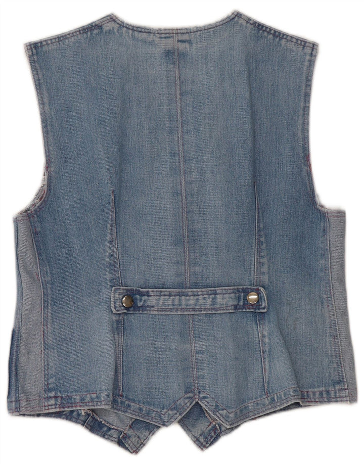 Vintage Dame denim vest UK 14 Medium Blue