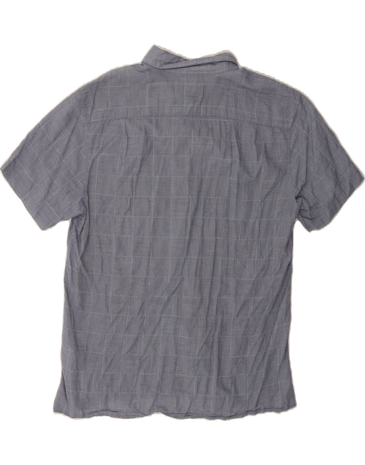 BONOBOS Mens Short Sleeve Shirt Medium Blue Check Cotton Vintage BONOBOS and Second-Hand BONOBOS from Messina Hembry 