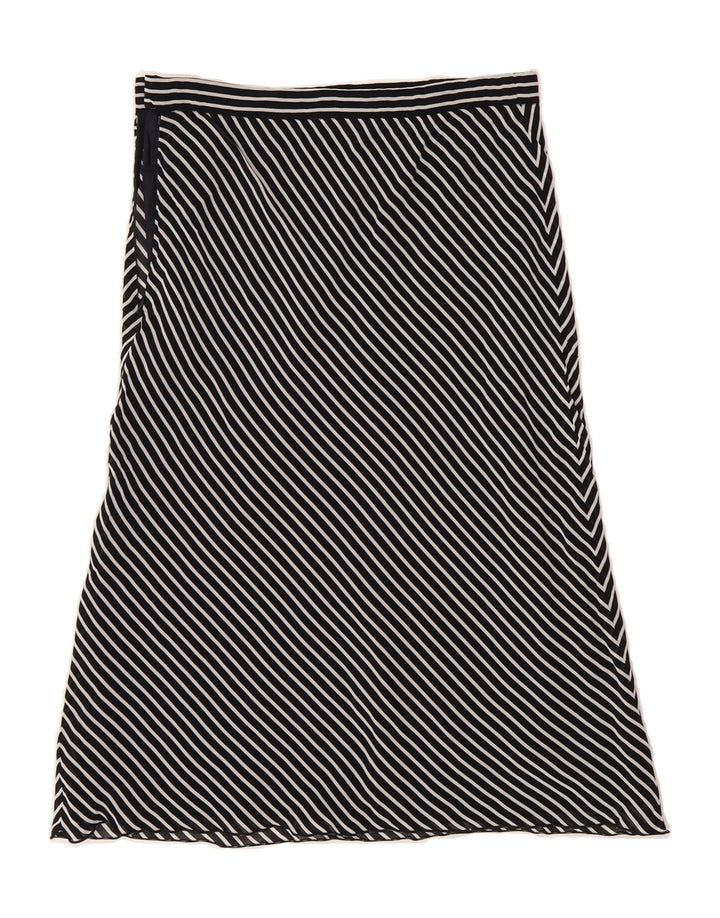 LUISA SPAGNOLI Womens Midi Skirt IT 42 Medium W28  Navy Blue Striped Vintage Luisa Spagnoli and Second-Hand Luisa Spagnoli from Messina Hembry 
