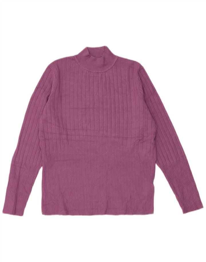Marks & Spencer Dame Turtle Neck Jumper Sweater UK 14 Medium Purple