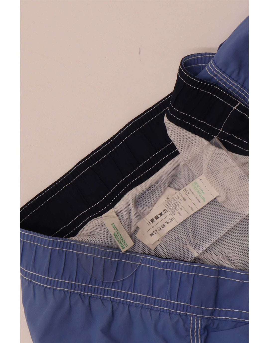 Benetton Badeshorts til mænd Små blå bomuld