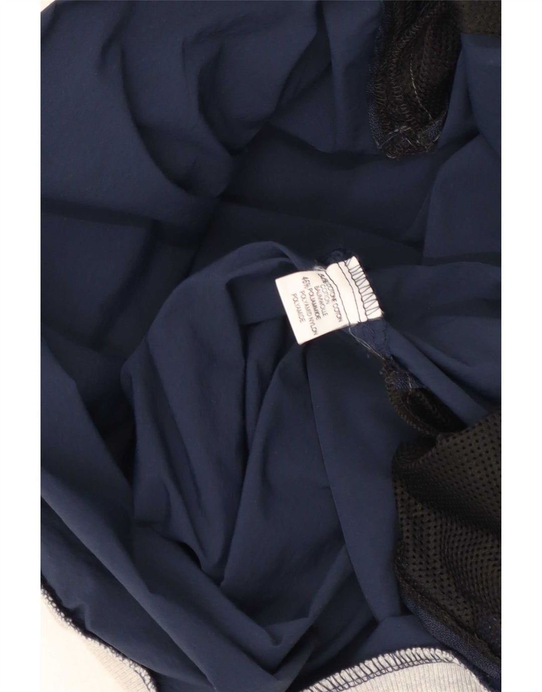 Vintage sweater med lynlås til mænd, træningsdragt Top 2XL Navy Blue Colourblock