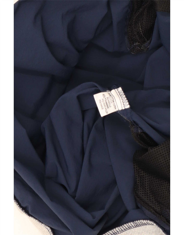 Vintage sweater med lynlås til mænd, træningsdragt Top 2XL Navy Blue Colourblock