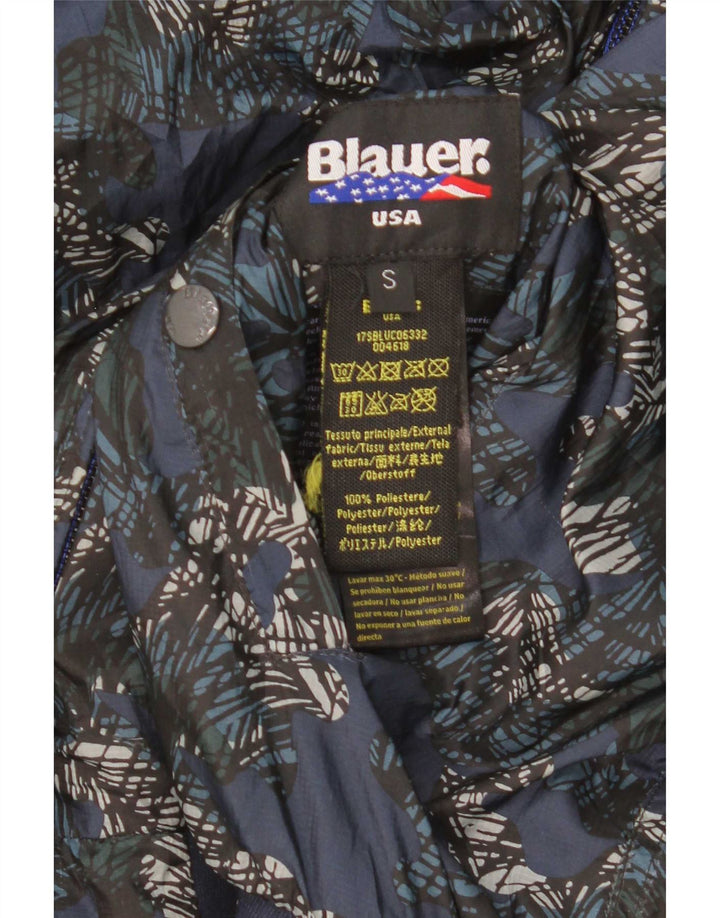Blauer Herre Vendbar Bomber Jacket UK 36 Small Blue Polyester