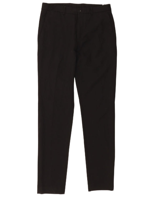 Zara Herre Slim Chino Bukser EU 38 Small W30 L33 Sort Viscose