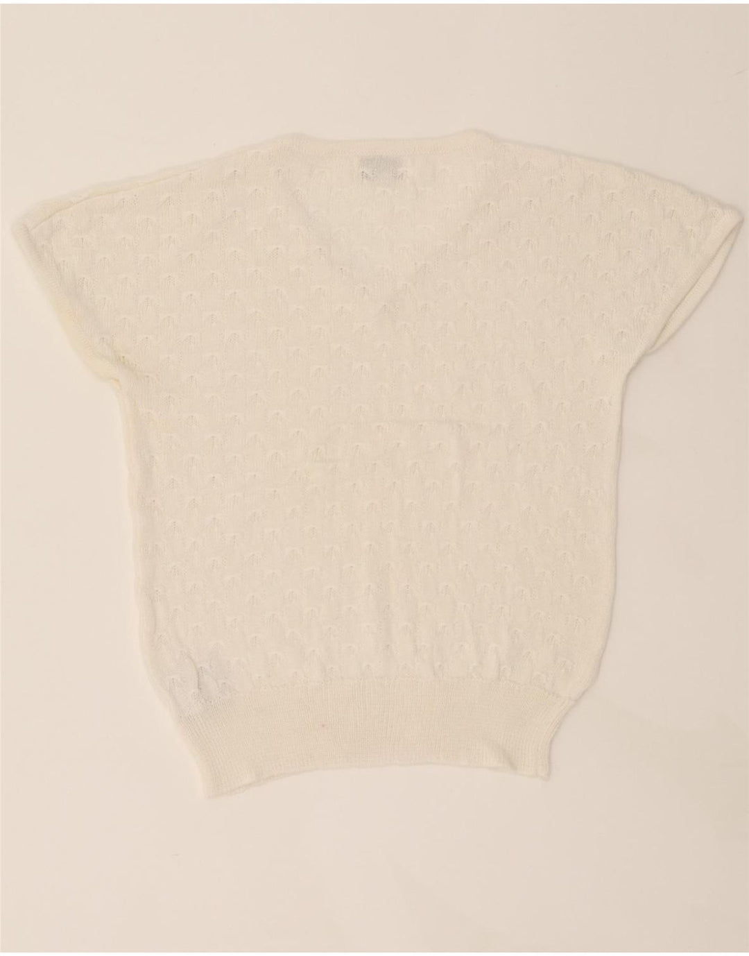 PEPALOVES Womens Oversized V-Neck Jumper Sweater UK 10 Small White Vintage Pepaloves and Second-Hand Pepaloves from Messina Hembry 