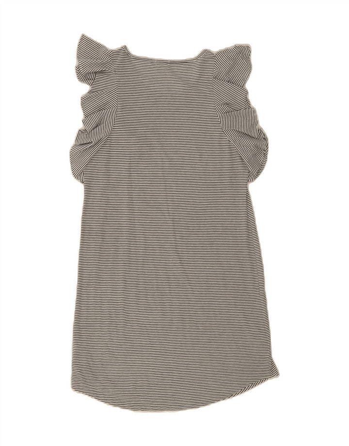 J. CREW Womens Basic Dress UK 10 Small Black Pinstripe Cotton Vintage J. Crew and Second-Hand J. Crew from Messina Hembry 