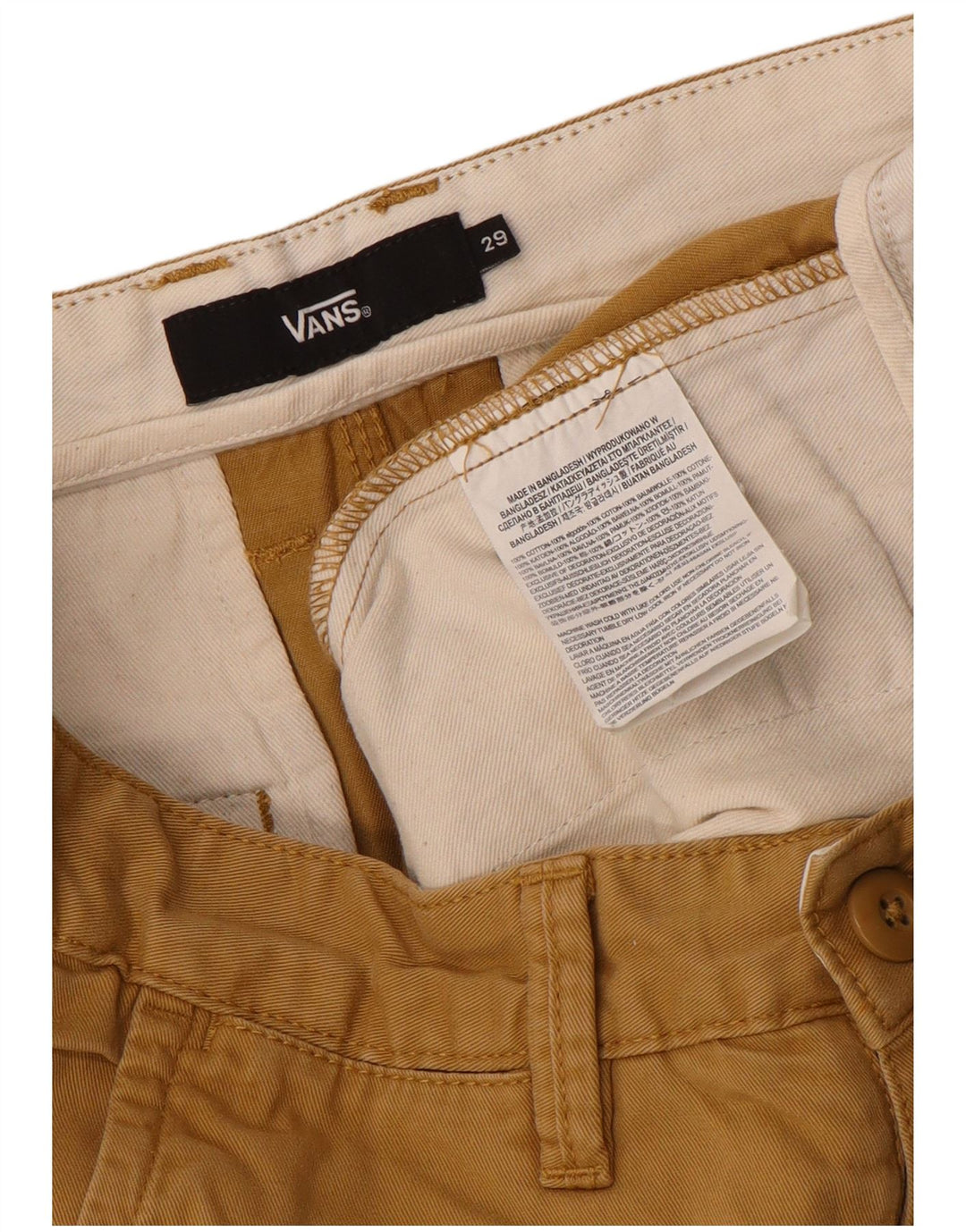 Vans Herre Chino Shorts W29 Small Beige Bomuld