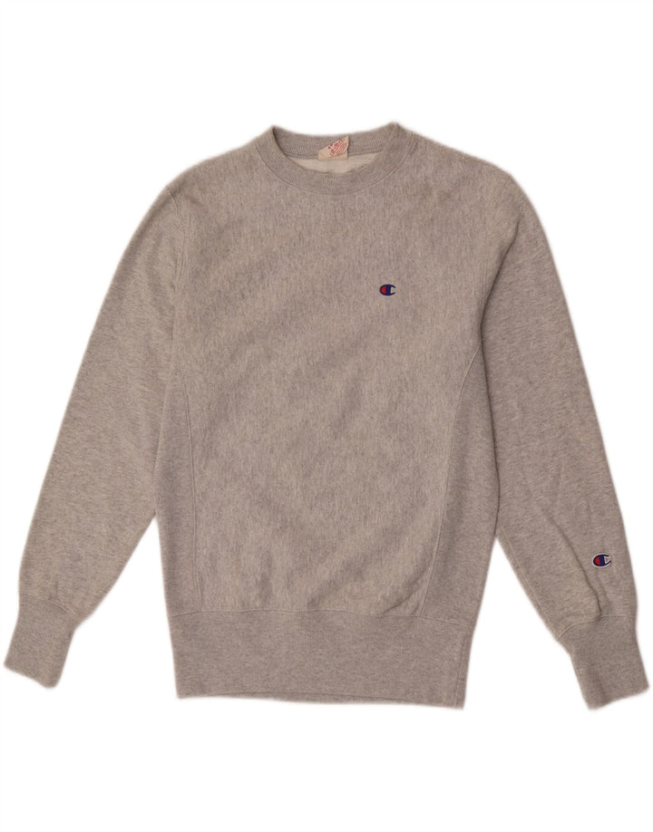 Champion Herre Reverse Weave Sweatshirt Jumper lille grå bomuld