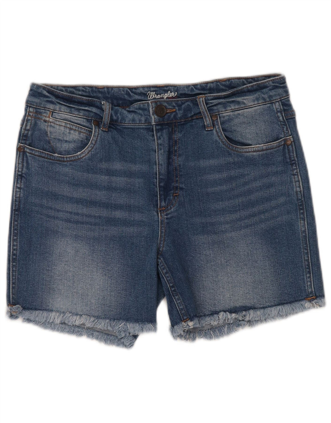 WRANGLER Dame denim Shorts US 7 Medium W32 Blå Bomuld