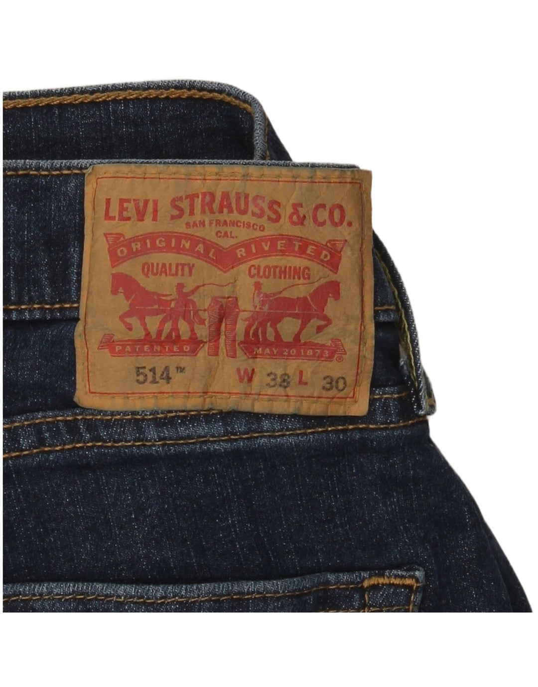 Levi's Straight Jeans til mænd W38 L30 blå bomuld