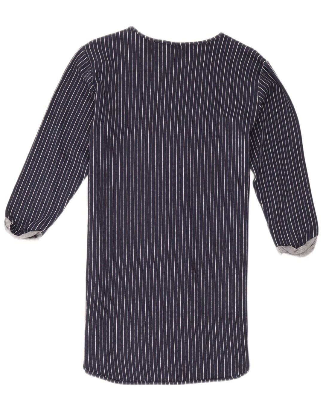 Topshop Dame Shift Dress UK 12 Mellem marineblå stribet bomuld