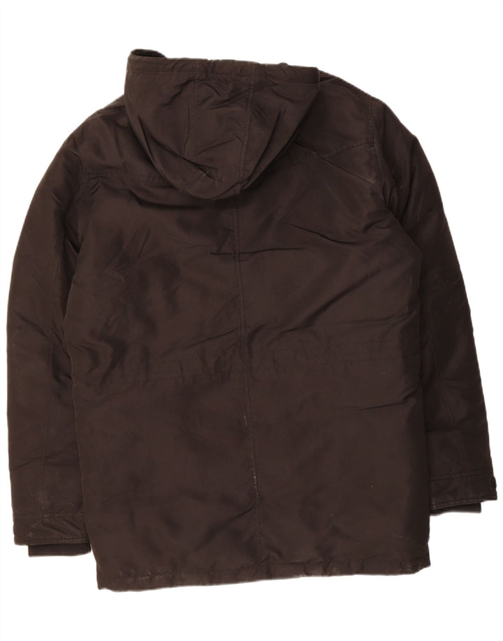 JACK & JONES Mens Hooded Utility Jacket UK 40 Large Black Polyester