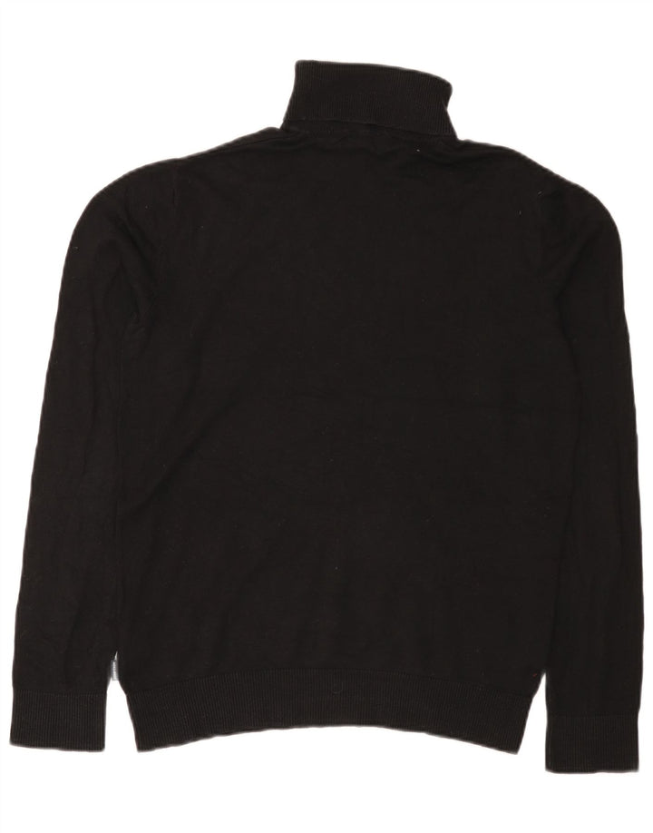 Jack & Jones Herre rullehals sweater Medium sort bomuld