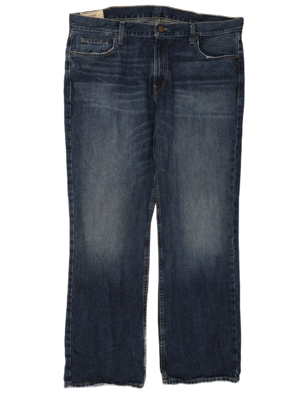 Hollister Bootcut jeans til mænd W38 L30 Marineblå bomuld
