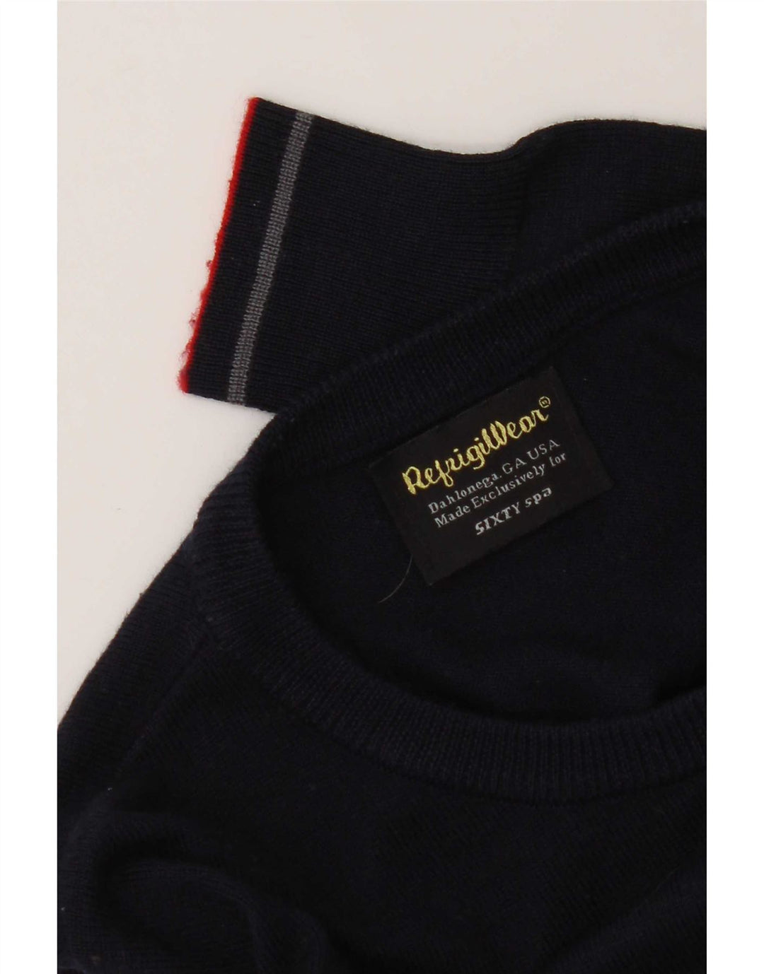 Refrigiwear Herre Regular Fit Crew Neck Jumper Sweater Small Navy Blue